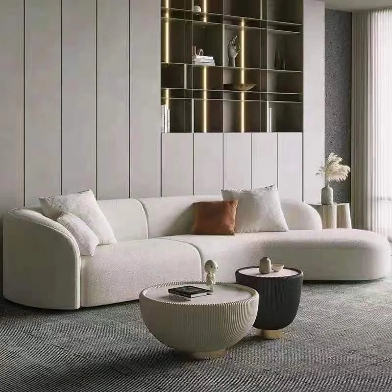 Nordic Style Modern Modular Tufted Fabric Sofa Set for Living Room Hotel or Apartment