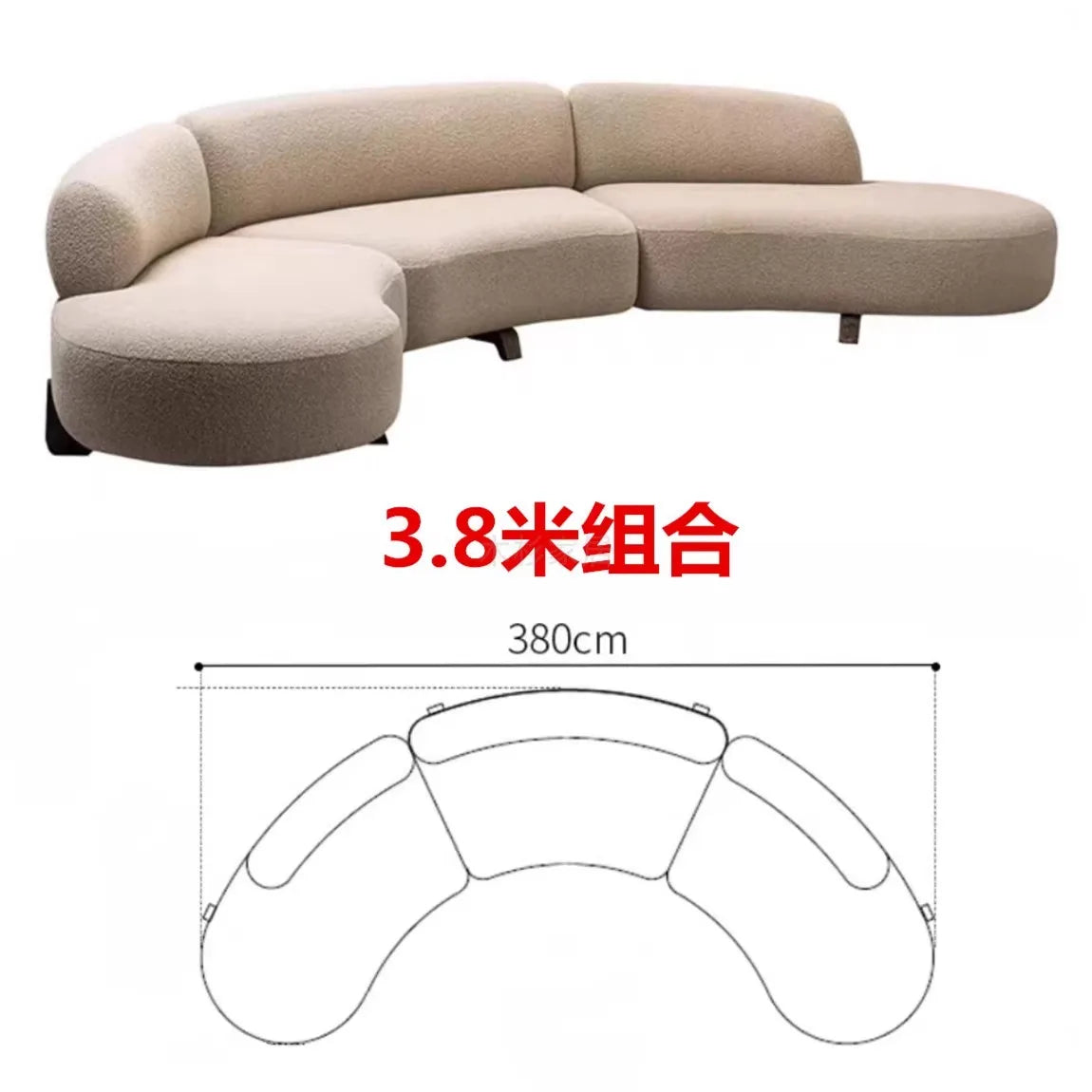 Curved Modern Soft Unique Sofa Kawaii Wood Foam Nordic Luxury Sofa Sectional Lounge Designer Divano Letto Living Room Furniture