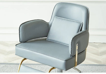 Simple Stainless Steel Barber Chairs Beauty Salon Chair Home Liftable Rotating Hairdressing Chair Professional Salon Furniture
