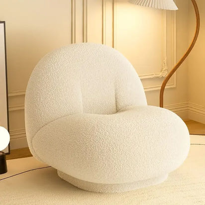 Cloud Lazy Sofa Chair Lamb Wool Fabric Sofa Chair Bedroom Single Lounge Chair Home Balconies Leisure Chairs Comfortable