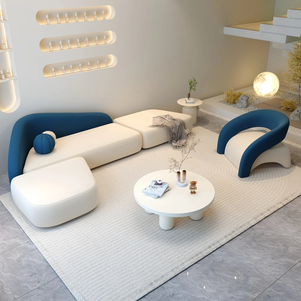 Relaxing Room Decor Living Room Sofas Sets Lounge Minimalist Sofas Recliner Puffs Lazy Couch Koltuk Takımı Trendy Furniture