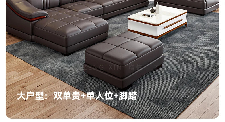 Nordic Genuine Leather Sofas Luxury Armchairs Cinema Comfortable Sofas Living Room Design Fauteuils Salon Home Furniture