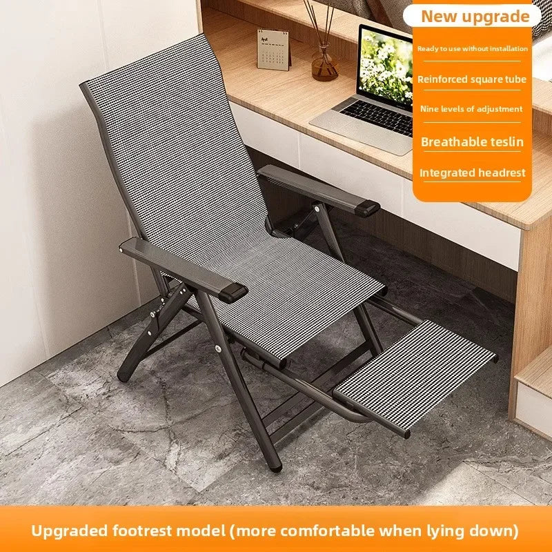 recliner lunch break folding office chair nap can lie down dual-purpose backrest computer chair couch