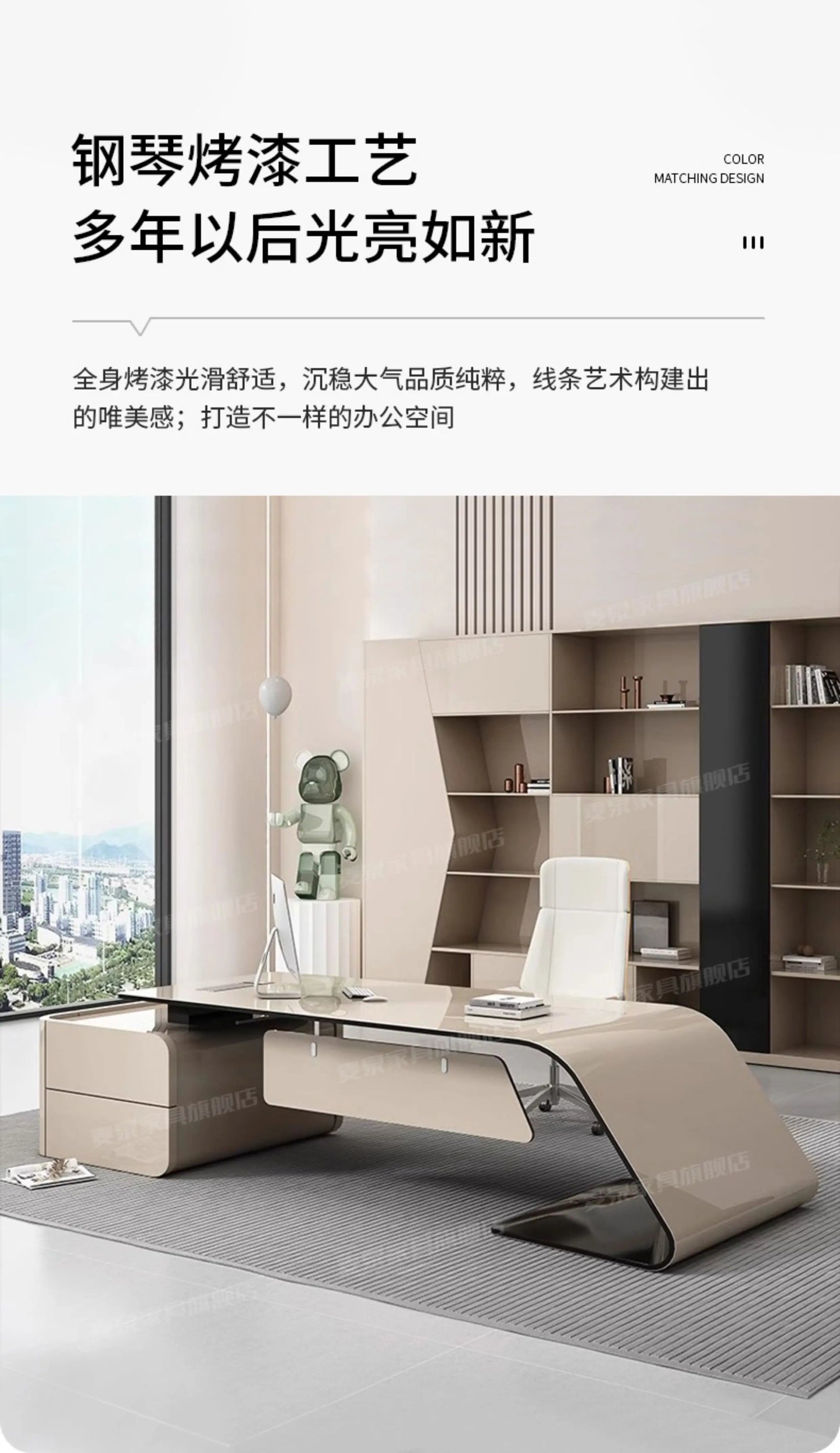Luxury Home Office Desk Computer Gaming Shelves Folding Large Office Desk Executive Reception Mesas Escritorio Trendy Furniture