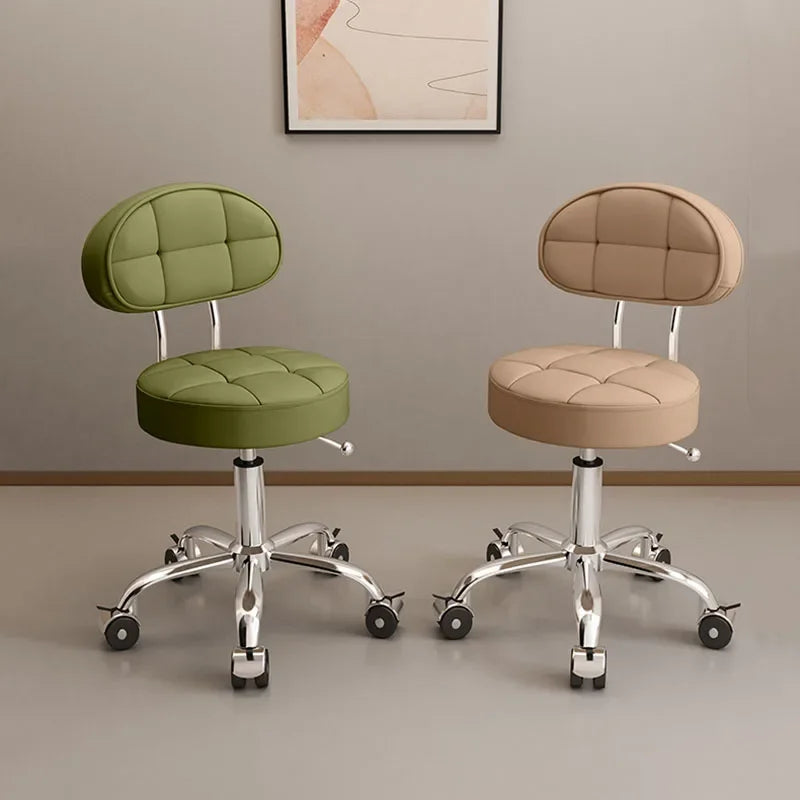 Professional Beauty Salon Chairs Backrest Barber Pedicure Chair Lifting Manicure Hairdresser Hair Salons Wheel Stool Furniture