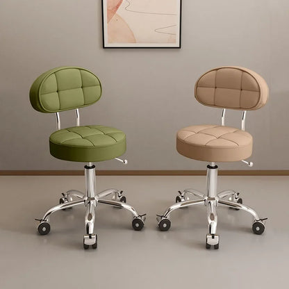 Professional Beauty Salon Chairs Backrest Barber Pedicure Chair Lifting Manicure Hairdresser Hair Salons Wheel Stool Furniture