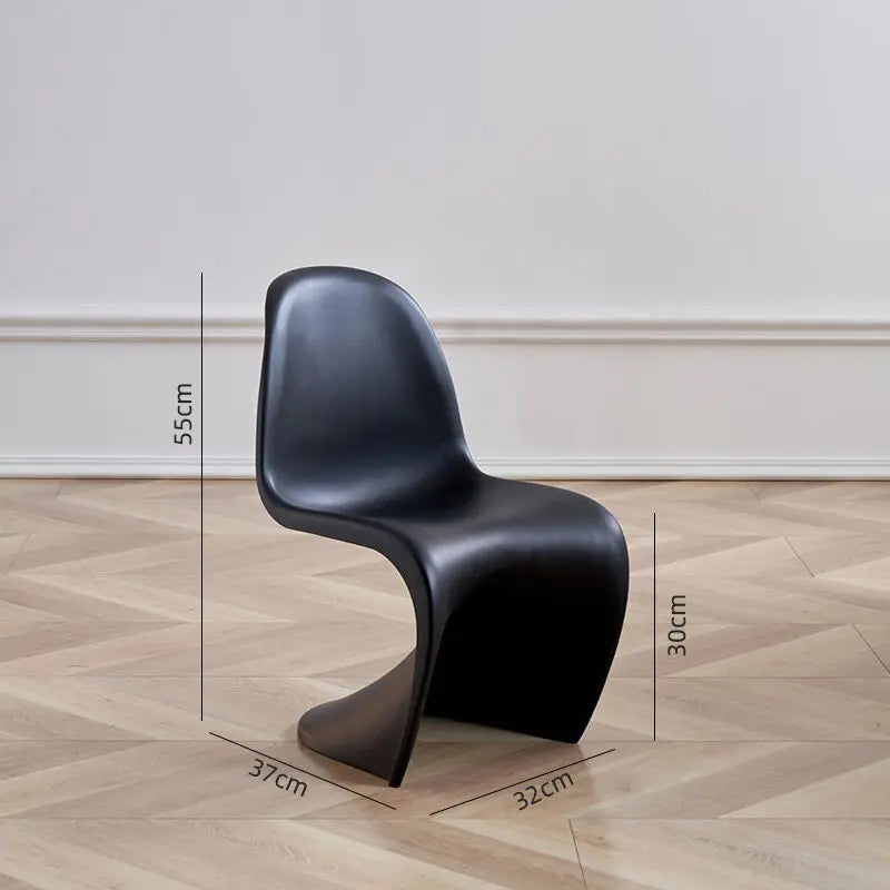 Panton Chair: Artistic Light Luxury Popular Transparent Plastic Chair Nordic Modern Minimalist with Backrest Fit for Home Dining