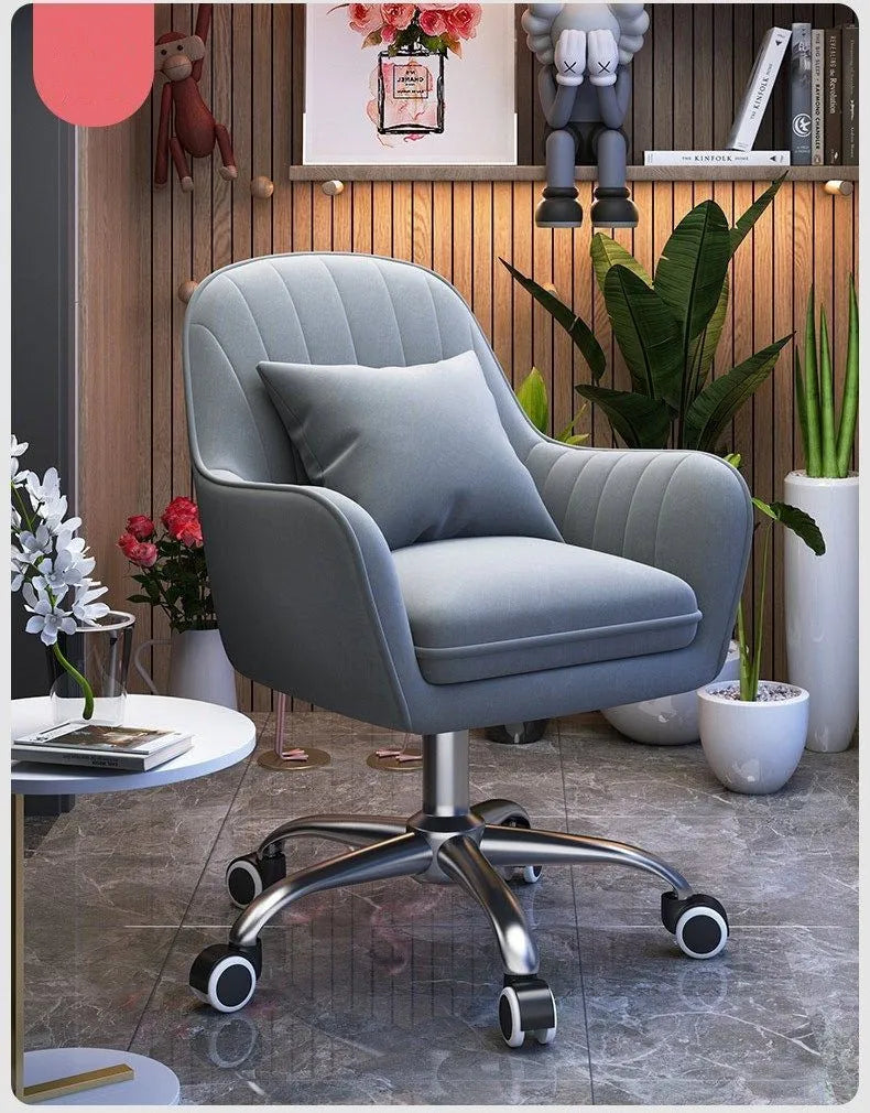 Modern Velvet Swivel Office Chair with Adjustable Height and Ergonomic Design Elegant Velvet Office Chair with Swivel Base