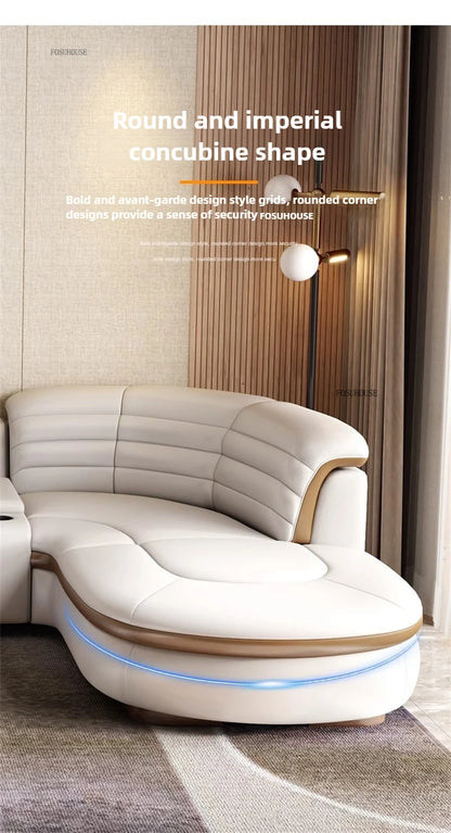 Design Artificial Leather Living Room Sofa Corner Combination Luxury Sofas Living Room Personality Home Furniture
