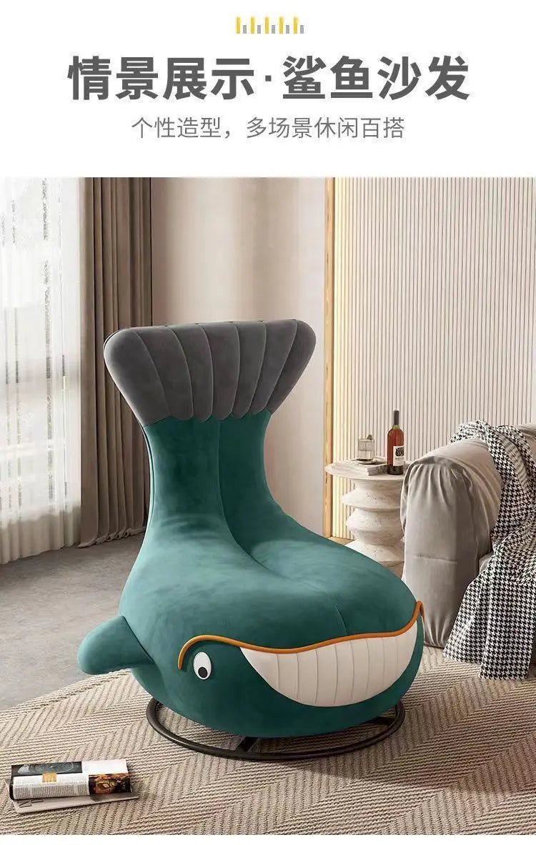 Rotating shark whale apartment 360 can be transferred to self-produced and self-sold dormitory light luxury Internet celebrity s