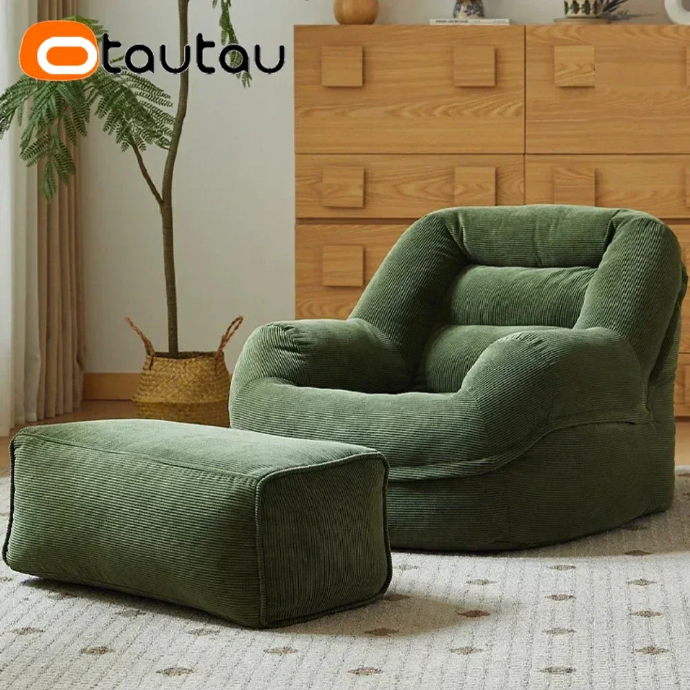 OTAUTAU Corduroy Bean Bag Cover SF325【No Filler Inside! You Need To Buy Filler By Yourself !】