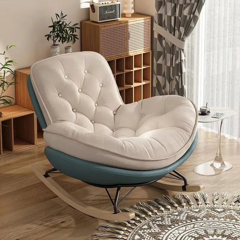 Lazy Sofa Rocking Chair Bedroom Lounge Chair Carefree Adult Living Room Single Balcony Leisure Rocking Chair Recliner Chairs