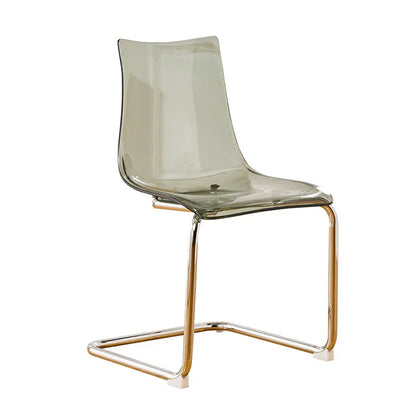 Nordic Reinforced Transparent Chair  Designer Acrylic Backrest Dining Chair Modern Toss Stool  Minimalist Dining Room Chair