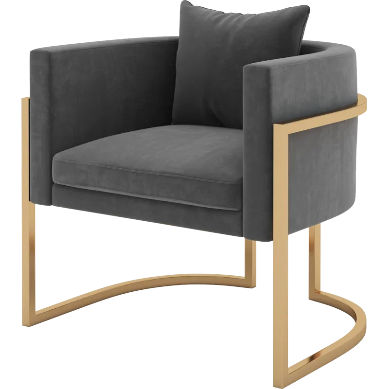 Fauteuil simple moderne pour salon, ensemble de meubles de salon, fauteuil de luxe en velours pour salon