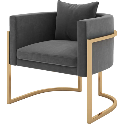 Fauteuil simple moderne pour salon, ensemble de meubles de salon, fauteuil de luxe en velours pour salon