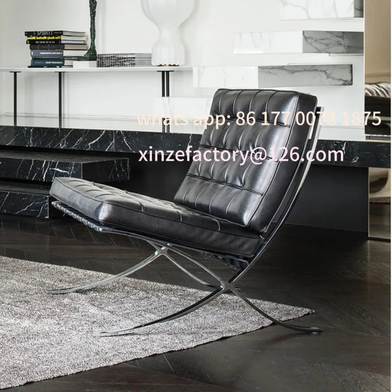 Barcelona Single Sofa Designer Lazy Sofa High-end Italian Living Room Sofa Chair Nordic Light Luxury Leisure Chair
