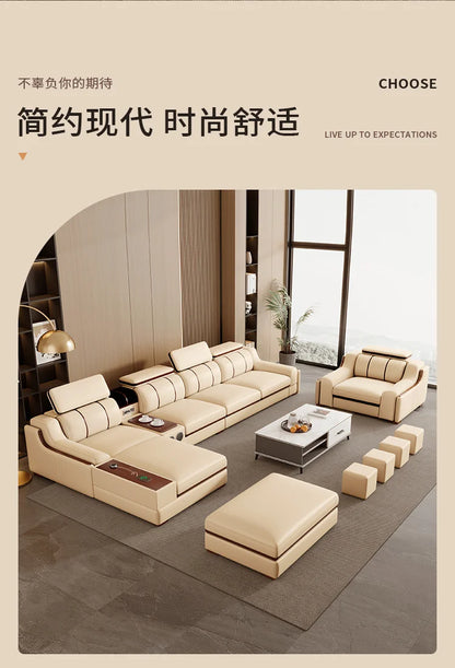 Leather Design Sofa Storage High Quality Comfortable Romantic Leisure Sofa Corner Leisure Multifunctional Sillon Cama Furniture