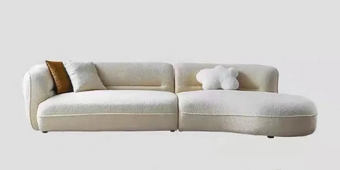 Interior Cream Style Modern Living Room Sofa Simple Designer Minimalist Relaxing Aesthetics Decor Muebles Lounge Suite Furniture