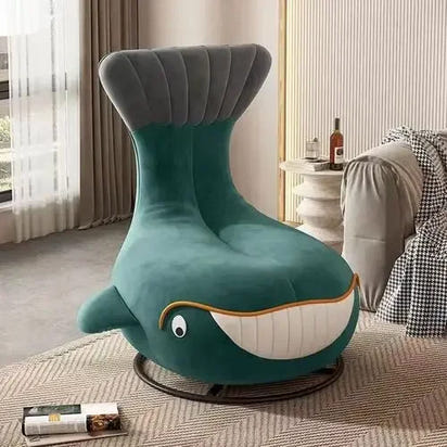 ss7304 Shark Swivel Chair Animal Leisure Small Apartment Simple Home Whale Sofa