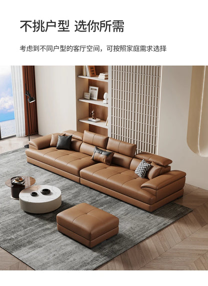 European Living Room Sofa Genuine Leather Sectional Corner Sofas Modular Luxury Sofa Sala De Estar De Luxo Modern Furniture