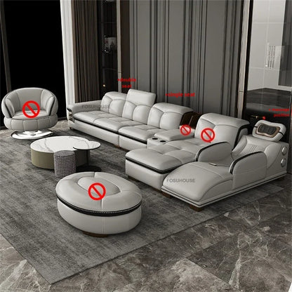 European Luxury Living Room Sofas Home Leisure Sofa Bed Recliner Design Living Room Furniture Modern Corner Smart Massage Sofa