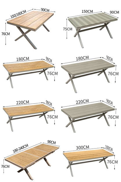 Factory Wholesale Good Quality Modern Wpc Patio Table And Chairs Set Talking Dining Furniture