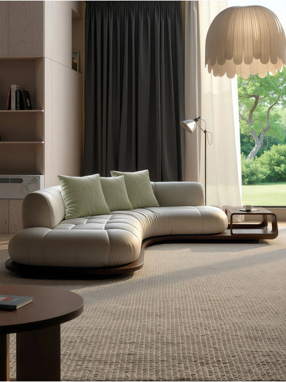 Arc corner sofa living room corner creative coffee table combination furniture simple and modern