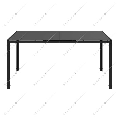 Garden Aluminum Iron Dining Room Chairs Set of 6 Modern Fabric Stackable Living Table Chairs Set