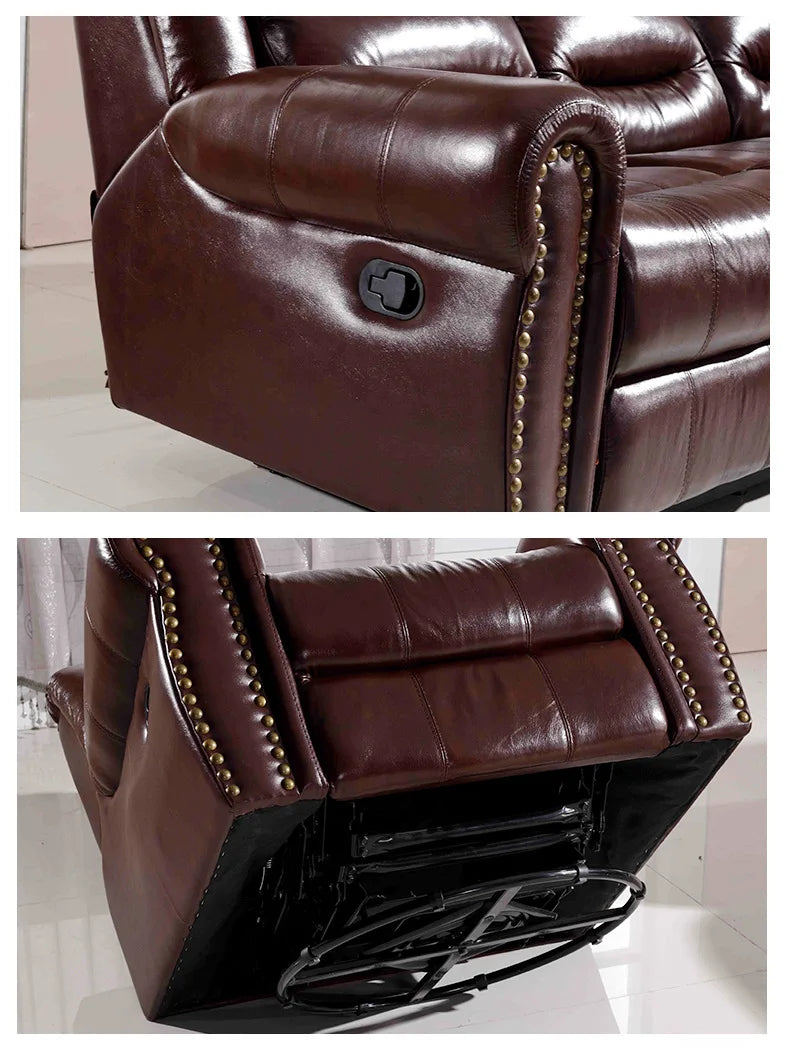 Living room furniture combination first-class electric cabin multifunctional rivet sofa chair