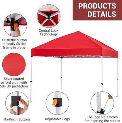 Easy Pop-Up Canopy, Outdoor Screen Tent with Mesh Mosquito Netting Side Walls, Pop Up Tent, Waterproof for Camping Party Yard