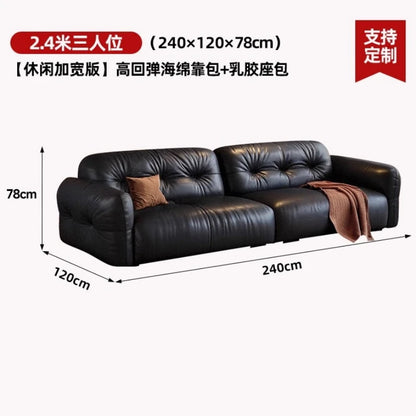 200 220 240 260 280 300 320 340 360 380 400 cm Luxury cowhide genuine leather sofa couch living room sofas Armchair furniture