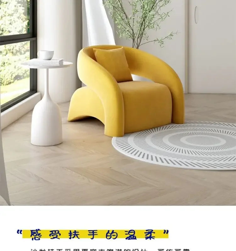Single Chair Living Room Lazy Single Sofa Leisure Chair Designer Sofa Chair Single Sofa Light Luxury High-end