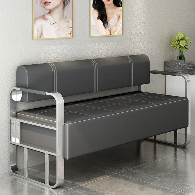 Gold Modern Luxury Wrought Iron Waiting Chair Hair Salon Barber Shop Dining Room Furniture