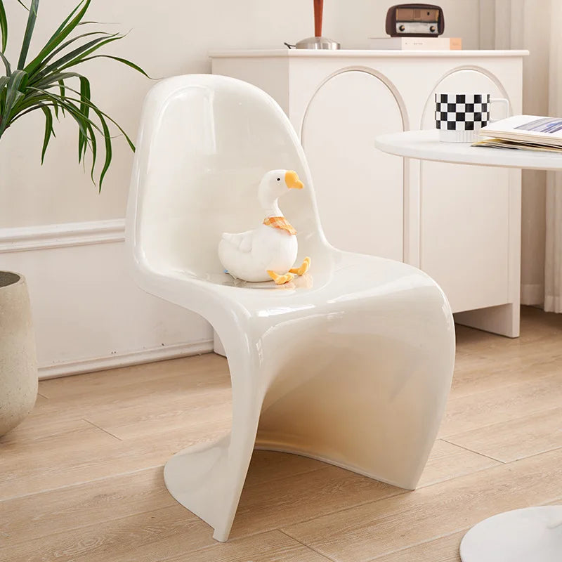 Acrylic Ghost Chair Modern Minimalist Transparent Dining Chair Designer Vanity Stool Kitchen Seating Clear Plastic Chair