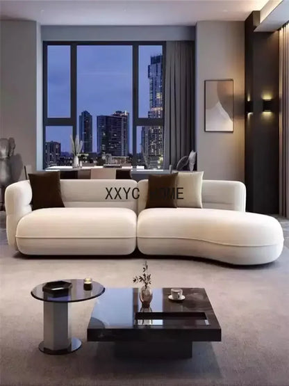 Italian Light Luxury Curved Sofa Special-Shaped Simple Corner Living Room Leisure Sofa