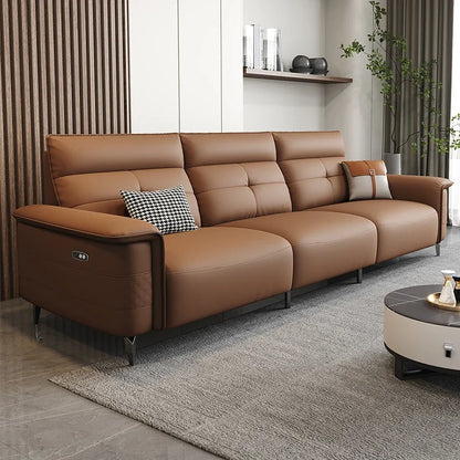 Vintage European Reclining Sofa Leather Office Designer Italiano Couch Adjustable Height Adults Sofa Inflavel Indoor Furniture