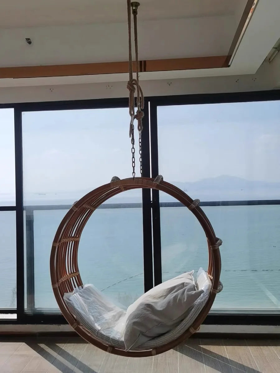 Interior and exterior swings for household balcony hammock outdoor imitation rattan chair round cradle chair hanging chair