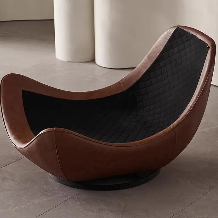 Minimalist rotating single sofa living room design fabric balcony lazy medieval leisure chair recliner