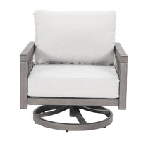 360 swivel chair for living room, family bar, swimming pool and dining room, aluminum garden sofa with cloth cushion
