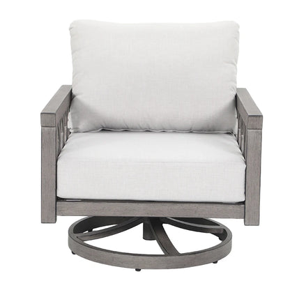 360 swivel chair for living room, family bar, swimming pool and dining room, aluminum garden sofa with cloth cushion