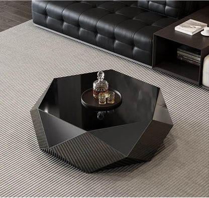 Italian minimalist gold diamond coffee table designer high-end small apartment modern simple special-shaped light luxury living