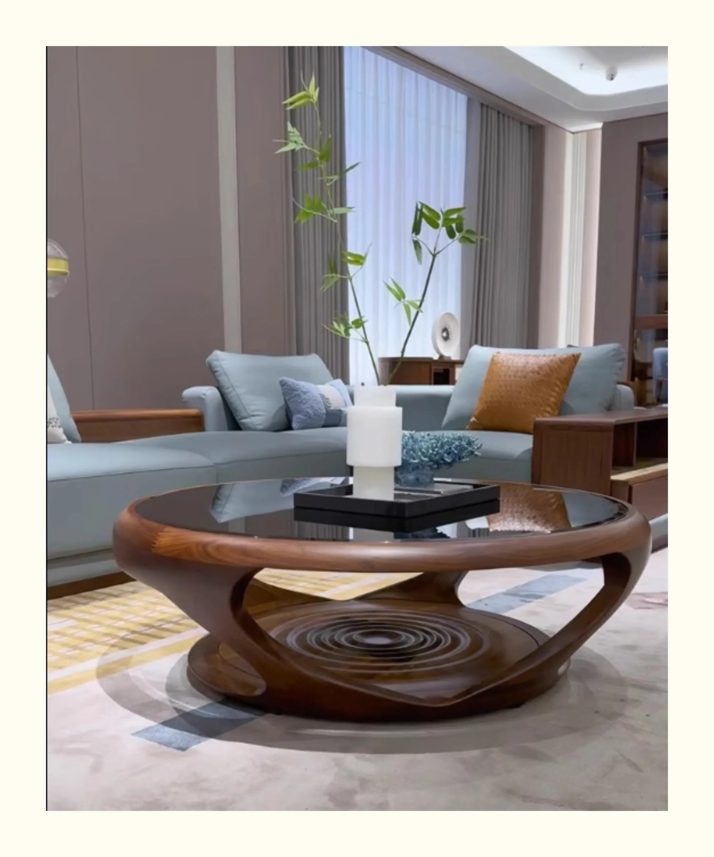 Table basse italienne minimaliste en bois massif, moderne, Simple, légère, de luxe, Style Wabi-Sabi, petite Table basse