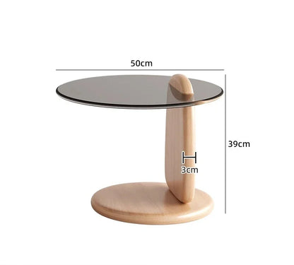 Table à thé, salon, petite maison, style italien, table à thé simple et moderne, table à thé créative en verre à combinaison circulaire