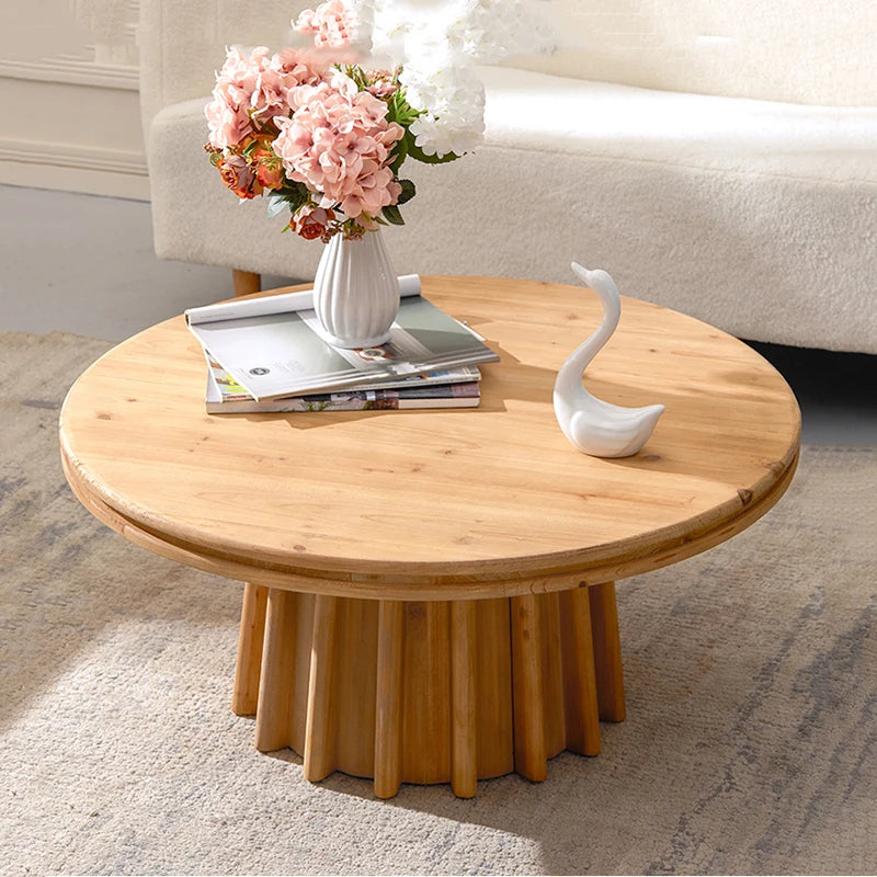 Japanese Round Coffee Tables Elegant Aesthetic Aesthetic Vintage Coffee Tables French Space saving Table Basse Furniture