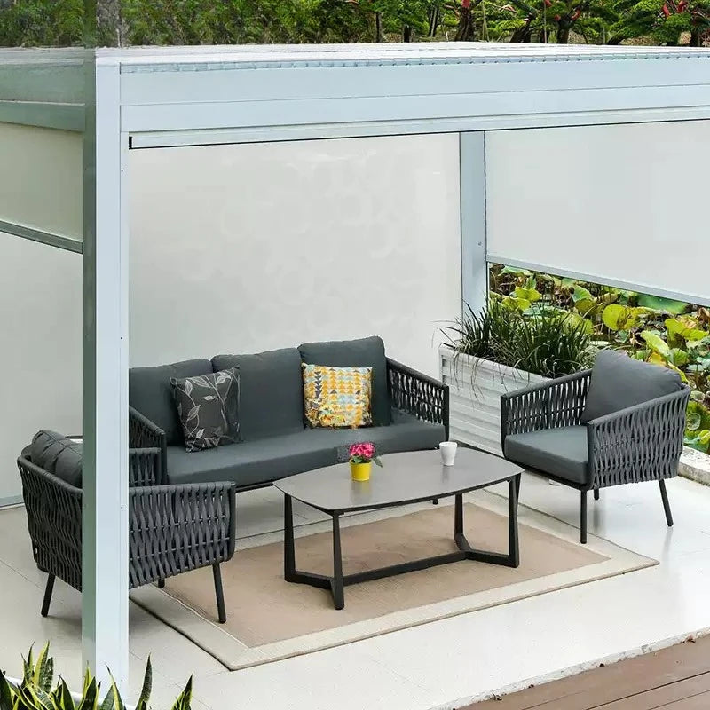 Outdoor villa courtyard rattan sofa furniture hotel bed and breakfast balcony sofa chair bed and breakfast terrace garden sofa c