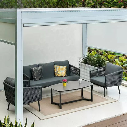Outdoor villa courtyard rattan sofa furniture hotel bed and breakfast balcony sofa chair bed and breakfast terrace garden sofa c