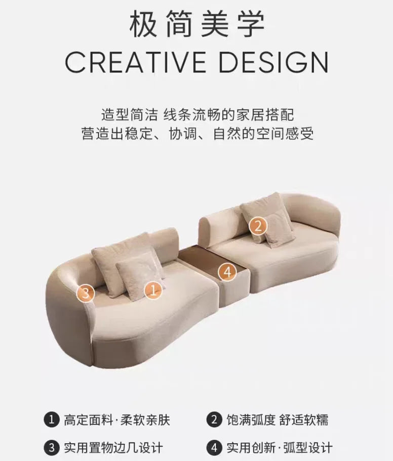 P32 Minimalist sofa large apartment living room special-shaped corner fabric, modular combination sofa