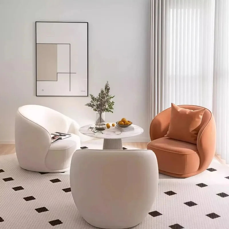 Nordic Chaise Lounge Modern Simple Single Sofa Living Room Small Apartment Beauty Salon Rest Reception Negotiation Leisure Chair