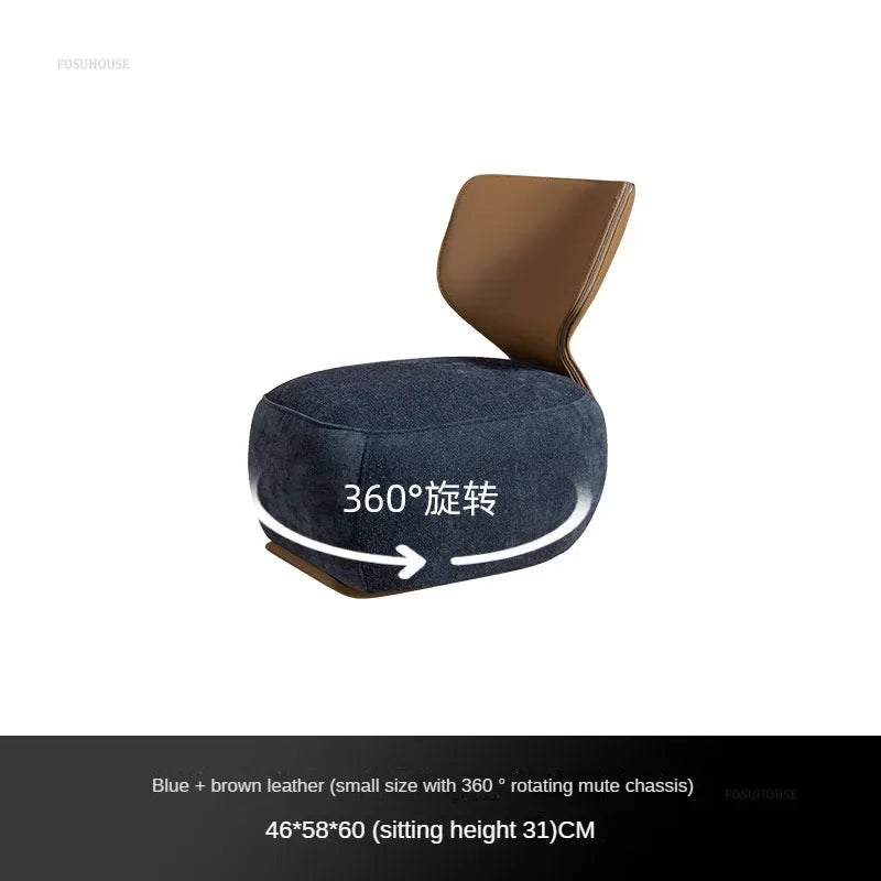 Modern Designer Leisure Living Room Chair Balcony Back Chair Living Room Furniture Nordic Luxury Small Apartment Lazy Sofa Chair