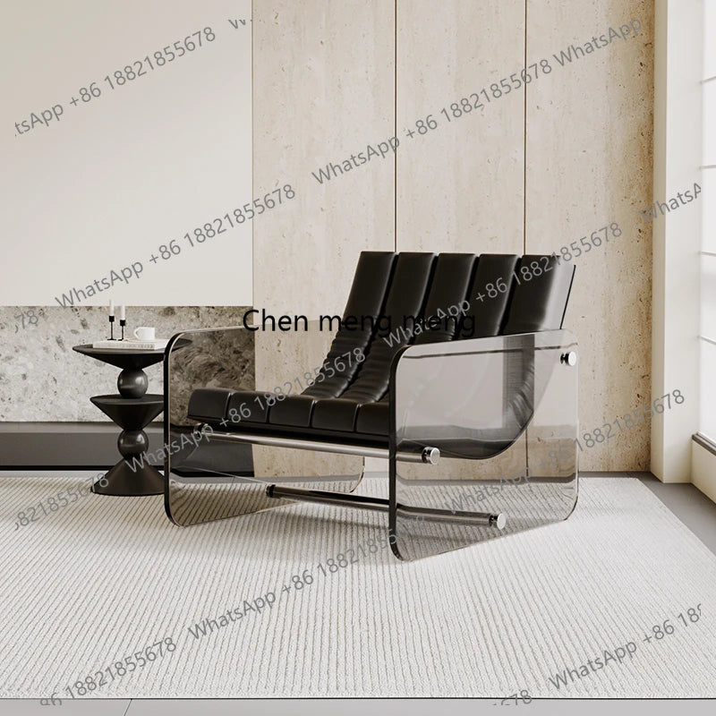 Living room home hotel homestay Italian leather jacket minimalist designer acrylic single sofa leisure sofa chair